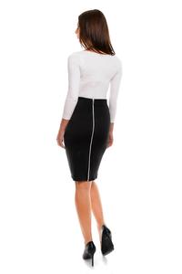 Black Pencil Cut Office Style Skirt