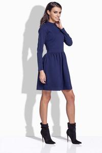 Dark Blue Long Sleeves Casual Dress