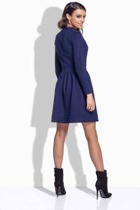 Dark Blue Long Sleeves Casual Dress