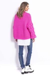 Pink Oversize Turtleneck with Puffy Sleeve