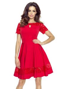 Red Coctail Dress with Lace