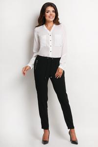 Ecru Ladies Shirt with Chest Pockets