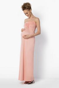 Salmon Maxi Long Halterneck Dress